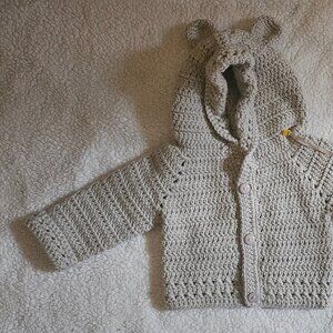 Bunny Ear Crochet Cardigan